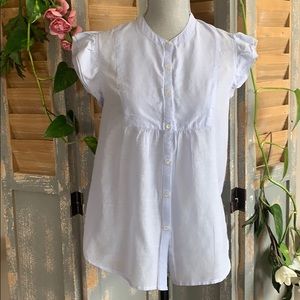 Springfield baby blue ruffled sleeveless top🦋